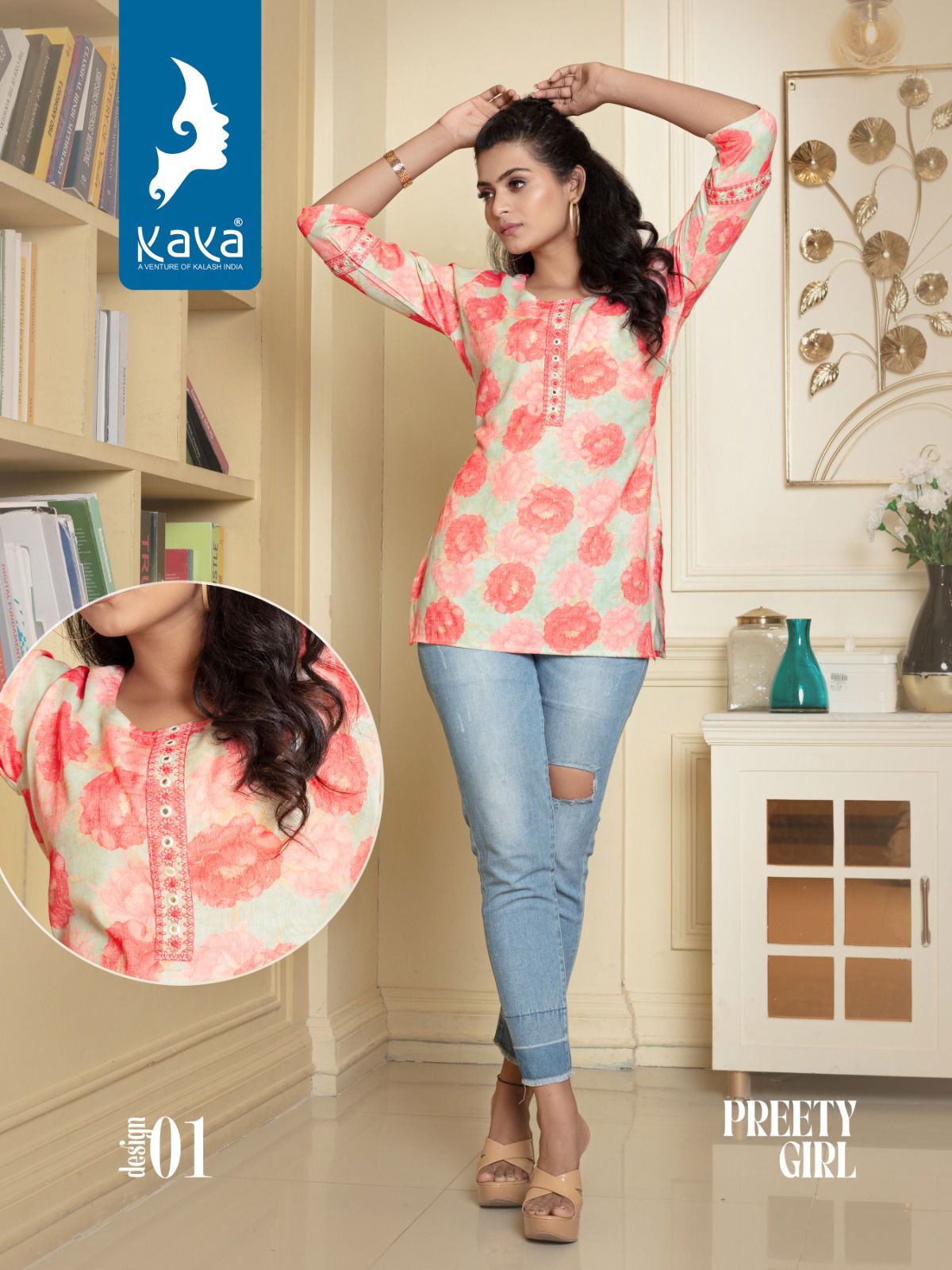 Preety Girl By Kaya Printed Short Top Catalog